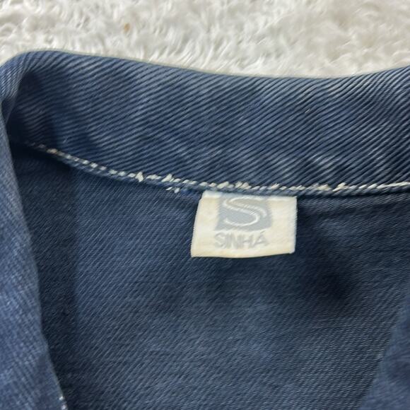 Sinha fringed denim jacket, size P or med - Picture 9 of 11